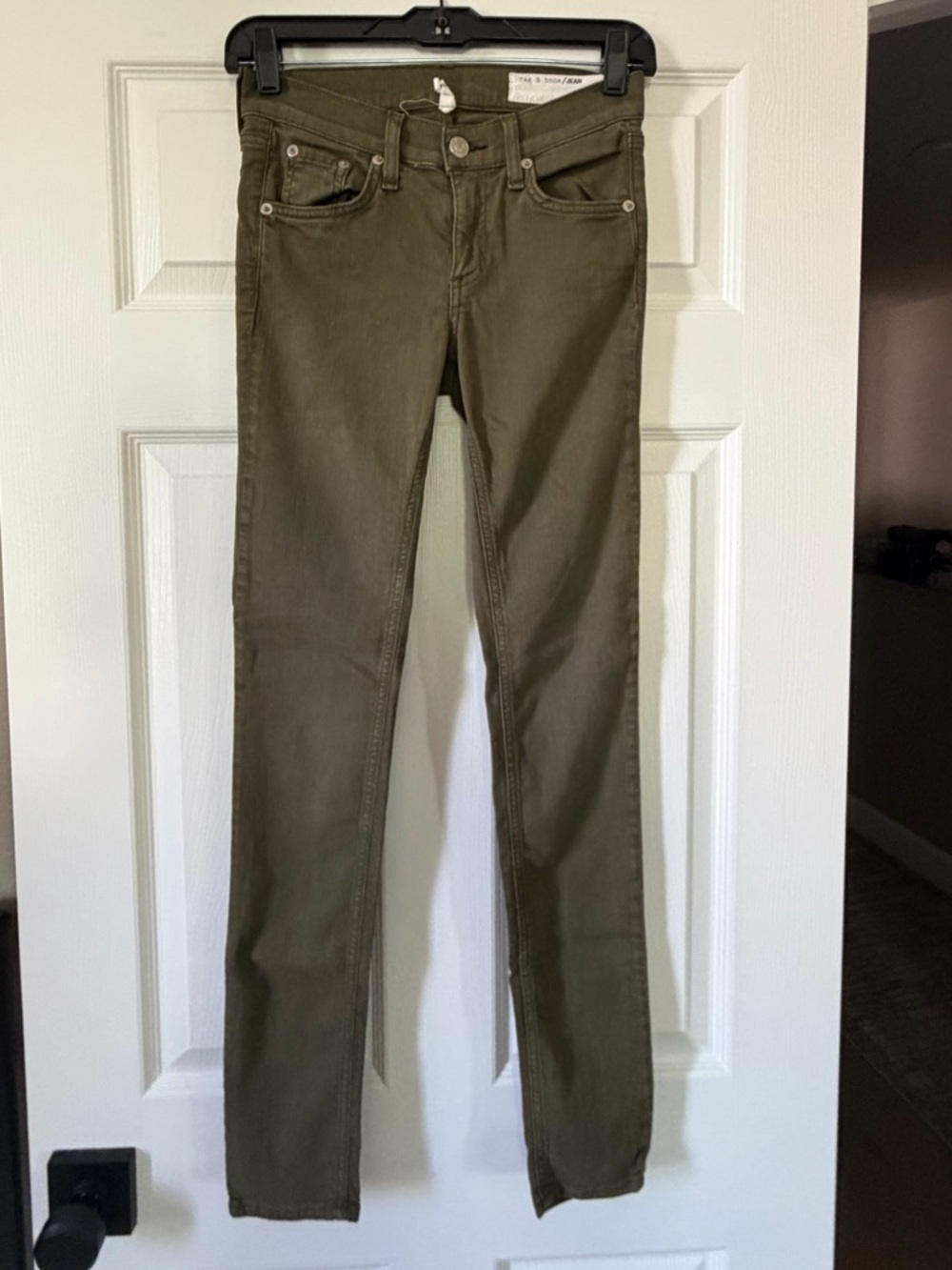 Rag & Bone Green Army Skinny Jeans